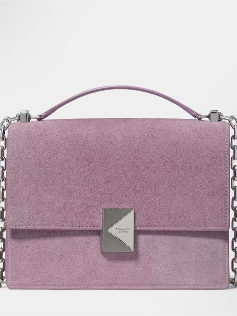 kate spade Lavender Suede Top-Handle Crossbody Bag